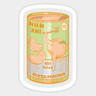 Retro can of peaches Sticker